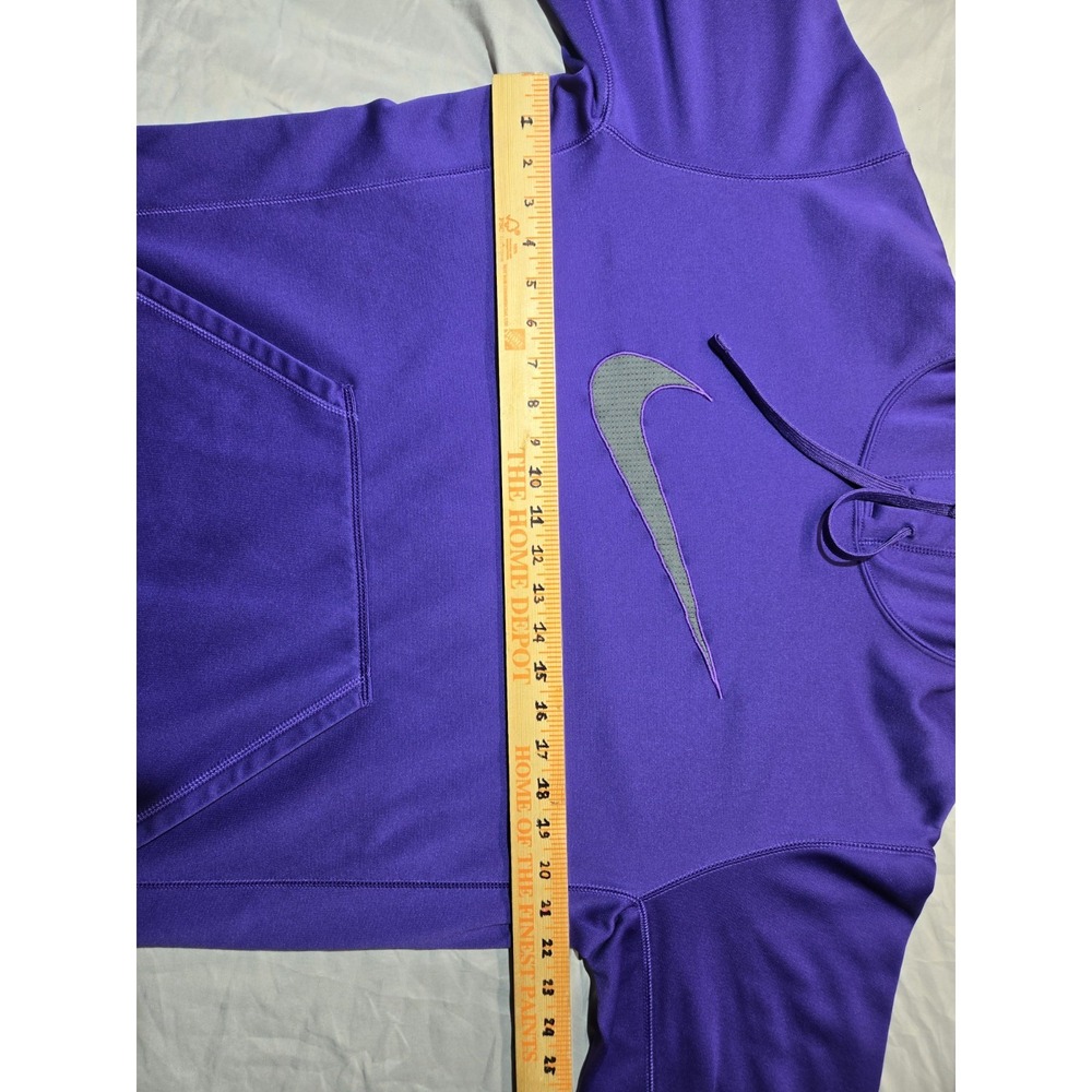 Nike Therma-FIT Purple and Gray Large Swoosh Pullover Hoodie Size Large Athletic - Picture 5 of 13